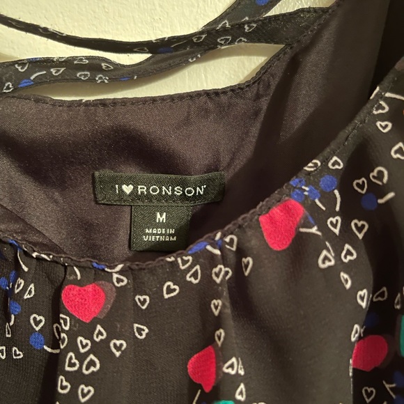 Black Maxi Dress with Heart Shaped Patterns - Picture 4 of 4